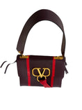 Load image into Gallery viewer, VLOGO SHOULDER BAG IN BICOLOR WITH RED STRIPES