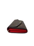 Load image into Gallery viewer, SARAH MONOGRAM CANVAS WALLET RED