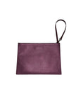 Load image into Gallery viewer, Metallic Logo Leather Clutch