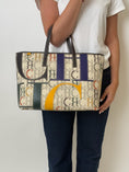 Load image into Gallery viewer, MULTICOLOR MONOGRAM CANVAS SHOPPER TOTE BAG