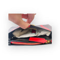 Load image into Gallery viewer, VLOGO SHOULDER BAG IN BICOLOR WITH RED STRIPES