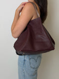 Load image into Gallery viewer, MATRYOSHKA MEDIUM BURGUNDY TOTE BAG