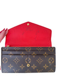 Load image into Gallery viewer, SARAH MONOGRAM CANVAS WALLET RED