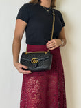 Load image into Gallery viewer, Marmont PM Black Leather Shoulder Bag