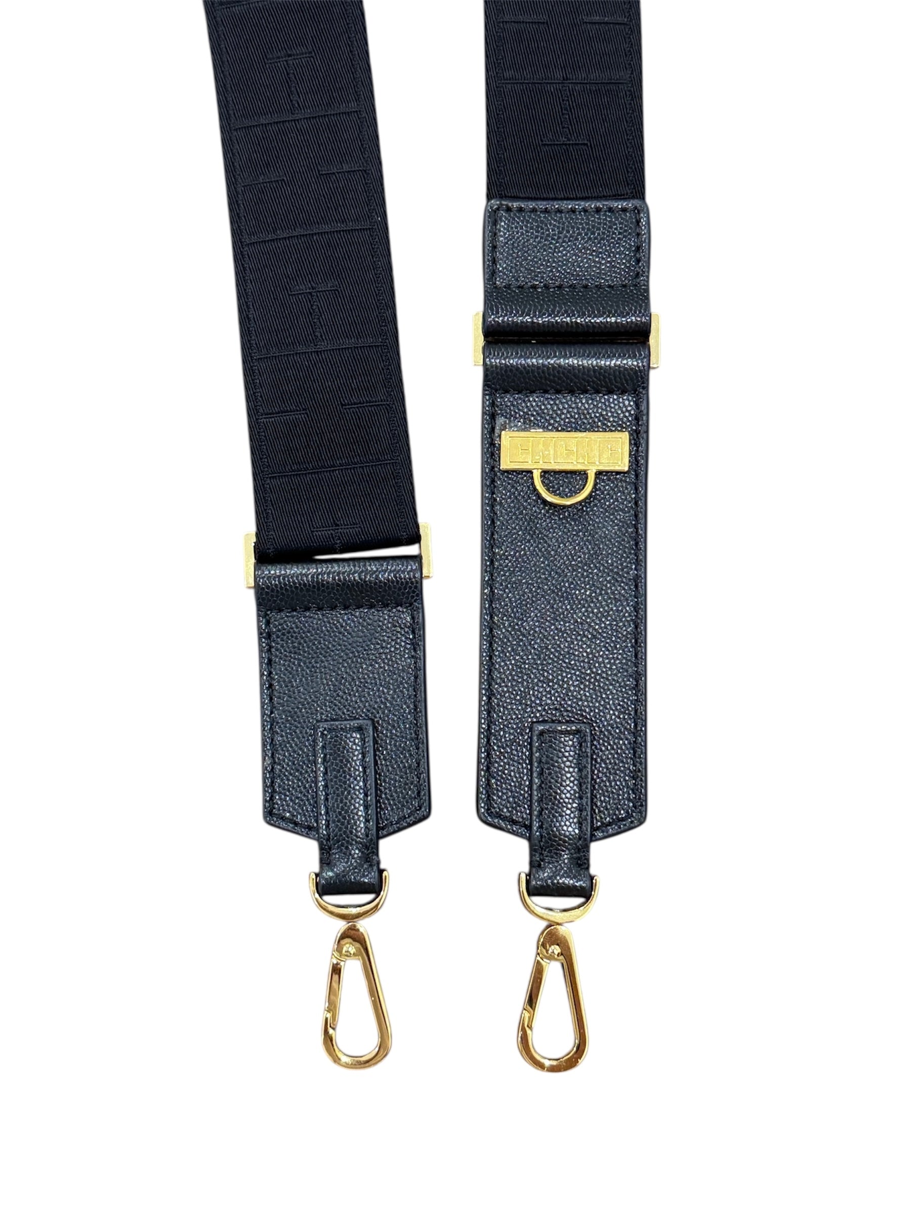Bimba Adjustable Leather and Grosgrain Crossbody Strap