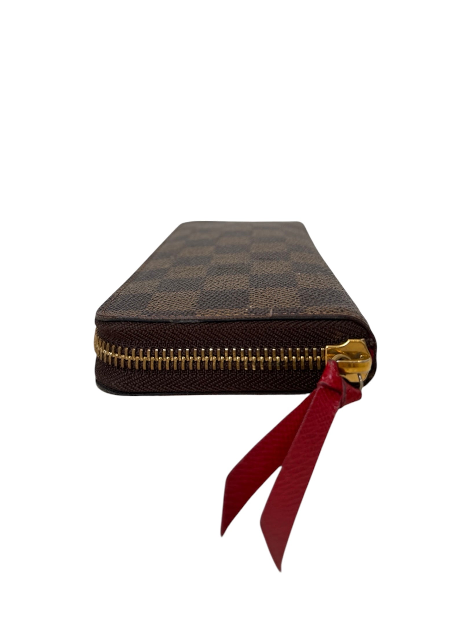 CLEMENCE DAMIER EBENE WALLET BURGUNDY