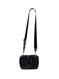 Load image into Gallery viewer, Black Canvas & Leather Top Handle Bag
