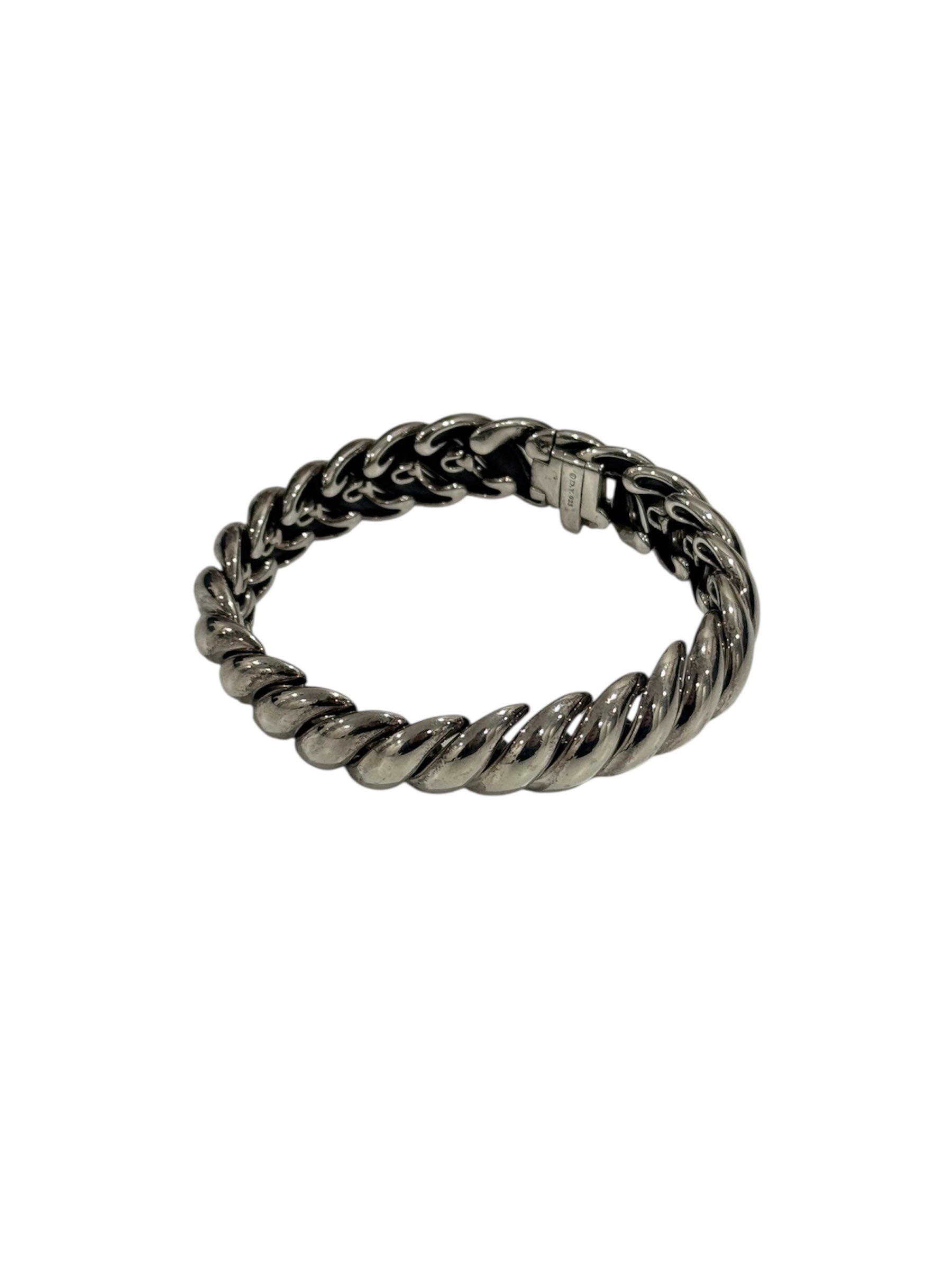 Sculpted Cable Bracelet in Sterling Silver