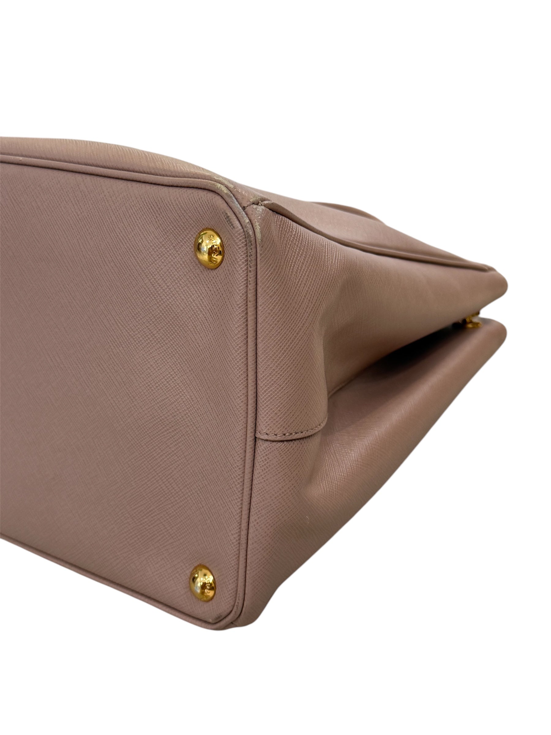 Blush Cammeo Saffiano Lux Leather Tote