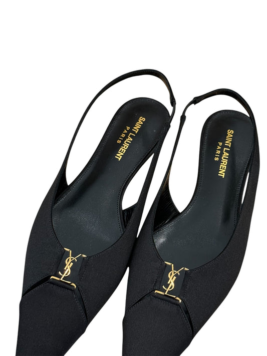 BABYLONE SLINGBACK SATIN CREPE BLACK | 39