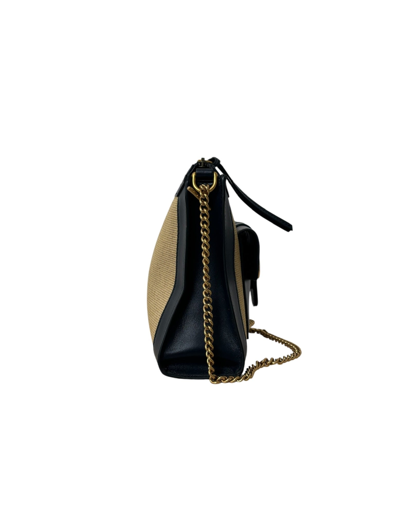 GG DAHLIA  NAVY CANVAS SMALL SHOULDER BAG
