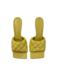 Load image into Gallery viewer, Yellow Leather Slides | 40
