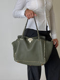Load image into Gallery viewer, Rockstud Green Tote
