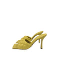 Load image into Gallery viewer, Yellow Leather Slides | 40
