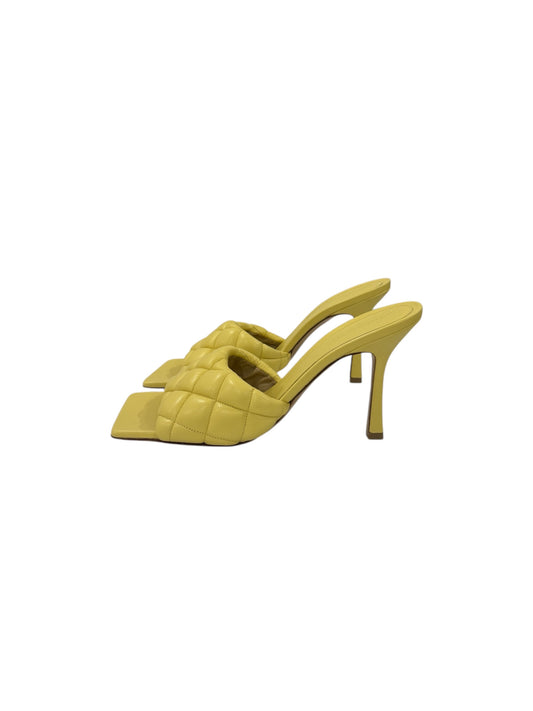 Yellow Leather Slides | 40