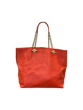 Load image into Gallery viewer, Orange Leather Logo Tote
