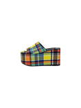 Load image into Gallery viewer, Yellow Check Blackout Platform Sandals | 41
