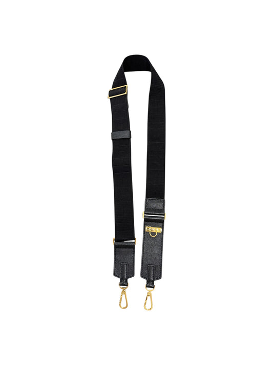 Bimba Adjustable Leather and Grosgrain Crossbody Strap