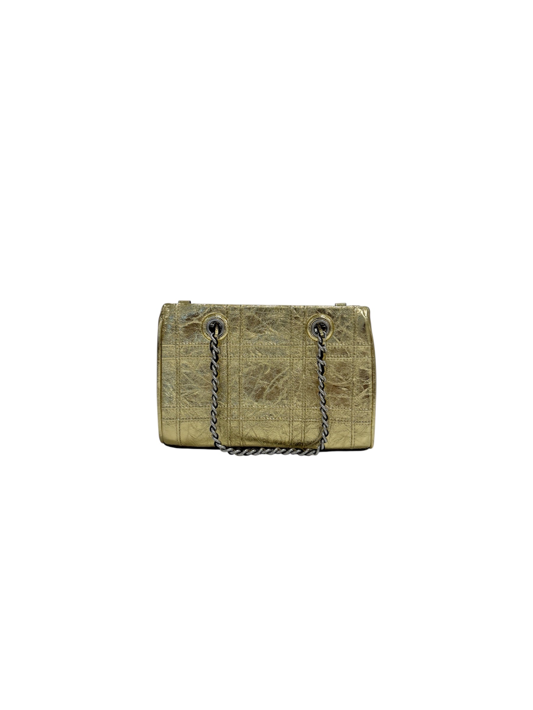 Metallic quilted mini bag
