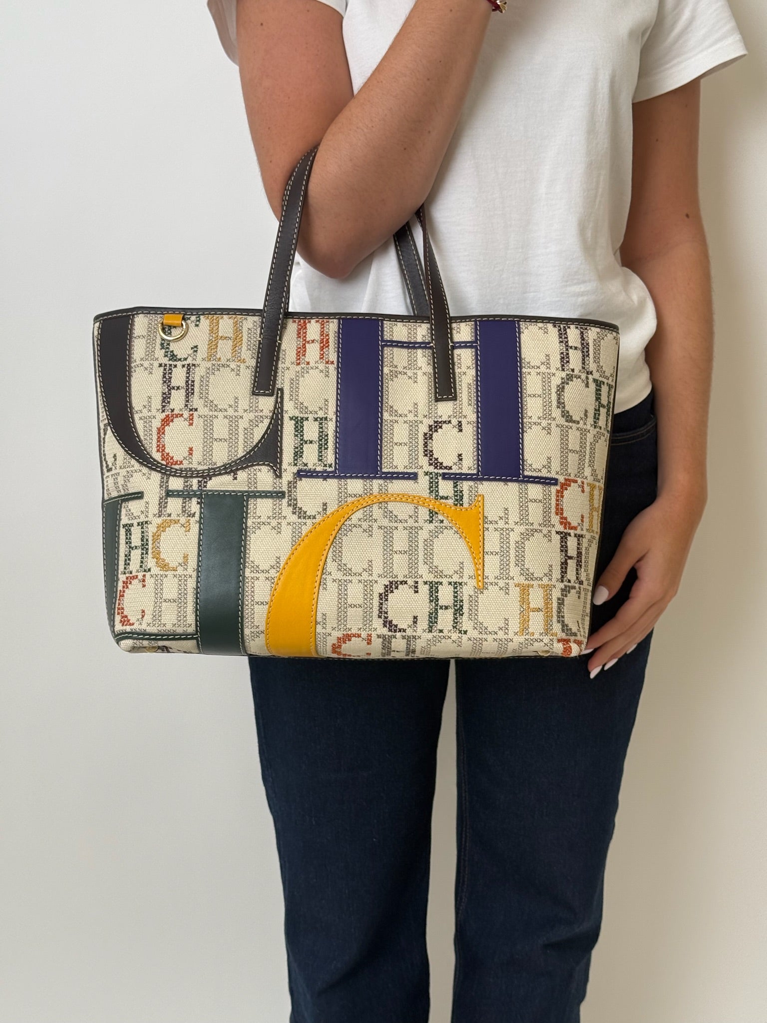 MULTICOLOR MONOGRAM CANVAS	SHOPPER TOTE BAG