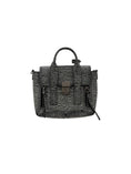 Load image into Gallery viewer, Textured Calfskin Mini Pashli Satchel Black Mauve
