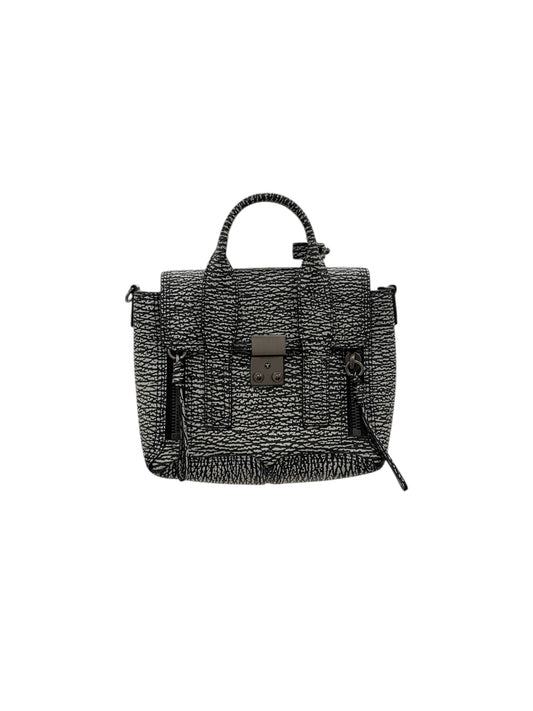 Textured Calfskin Mini Pashli Satchel Black Mauve