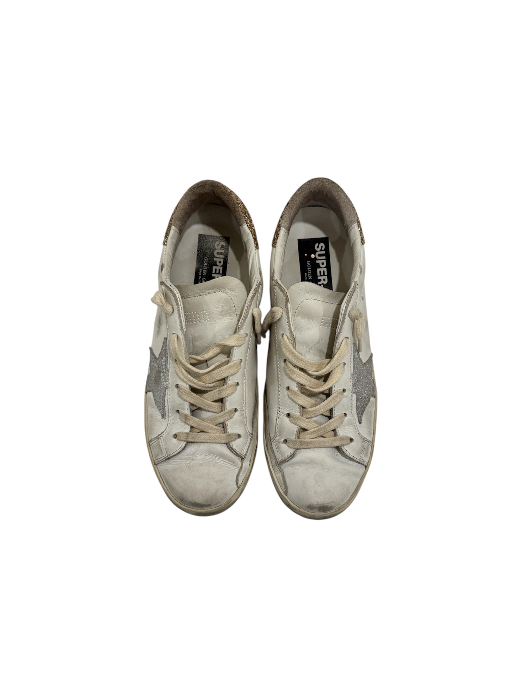 Super-Star Leather Glittered Low Sneaker | 39
