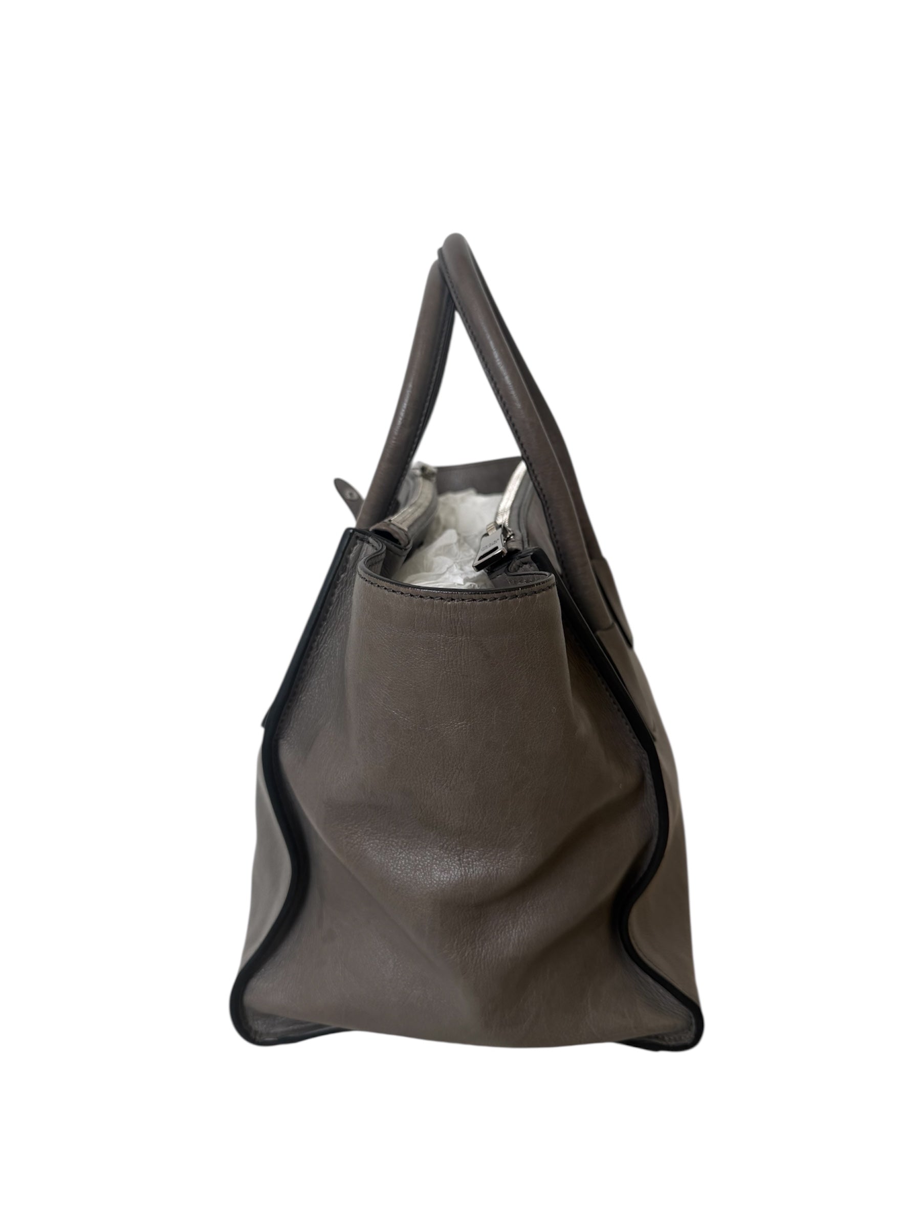 TWIN POCKET TOTE GLACE CALF