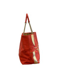 Load image into Gallery viewer, Orange Leather Logo Tote
