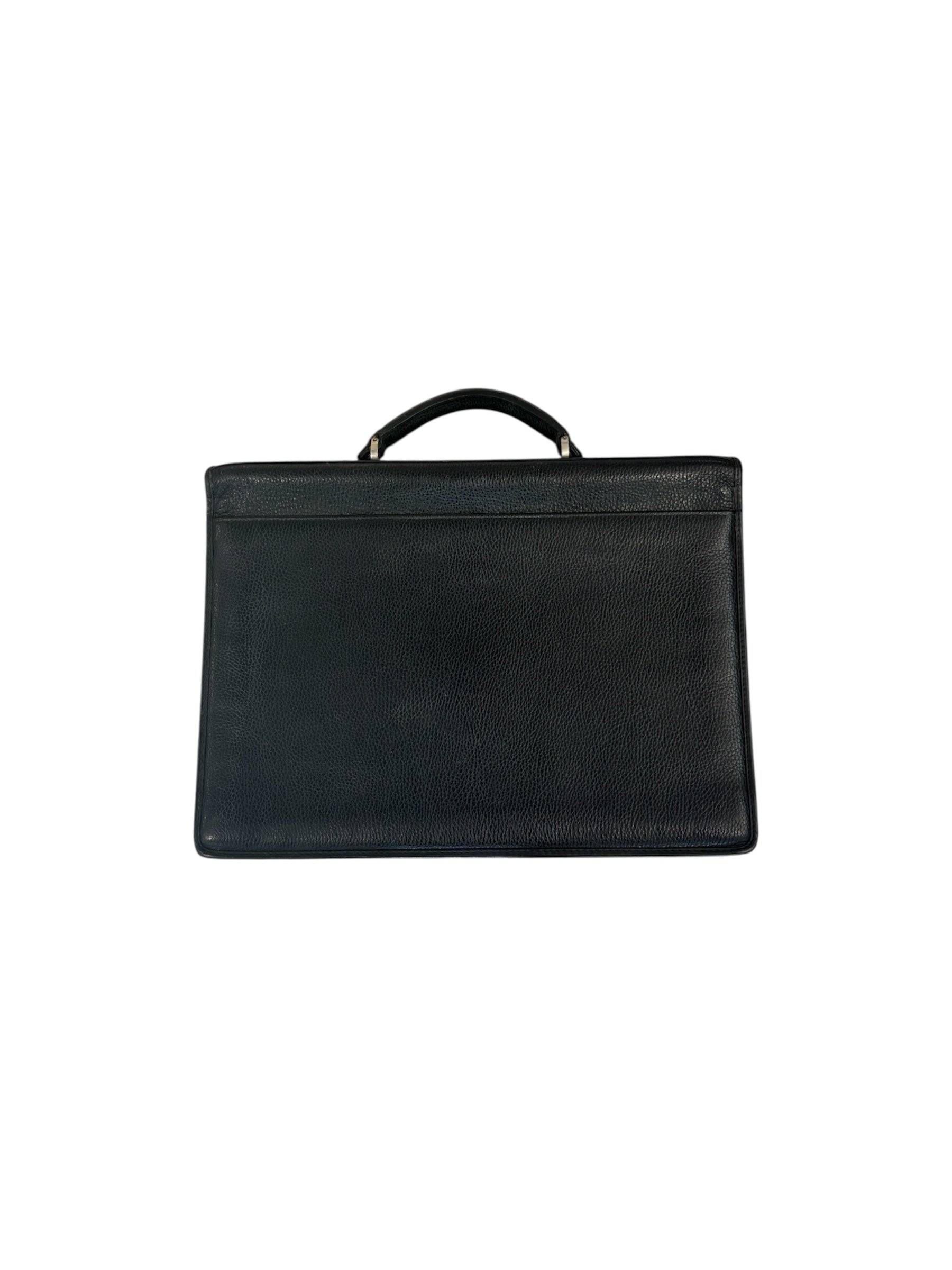 Grain Leather Black Briefcase