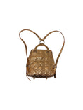 Load image into Gallery viewer, Bronze Cannage Foil Leather Small Stardust Backpack
