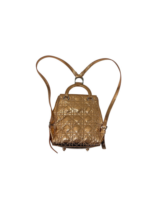 Bronze Cannage Foil Leather Small Stardust Backpack