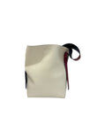 Load image into Gallery viewer, BEIGE & GREEN VINTAGE LEATHER TWISTED CABAS LARGE

