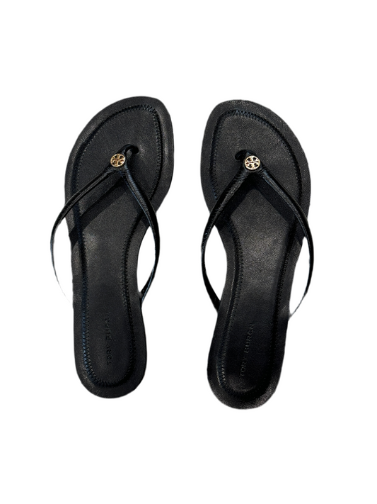 Black Leather Sandals | 7