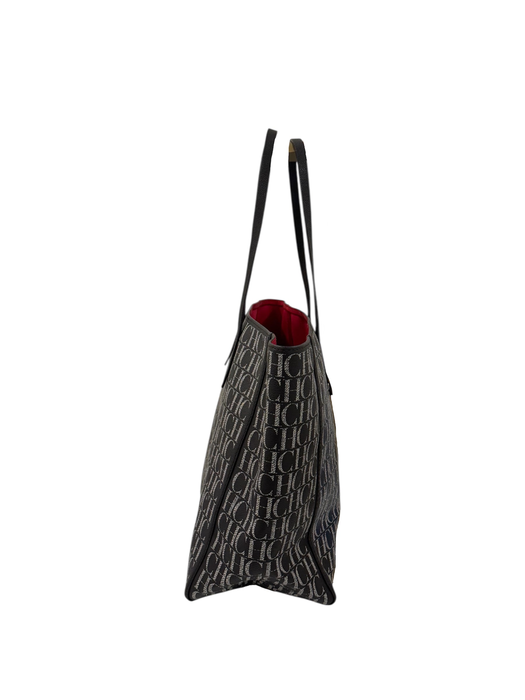 Brown and Silver Monogram Tote Bag