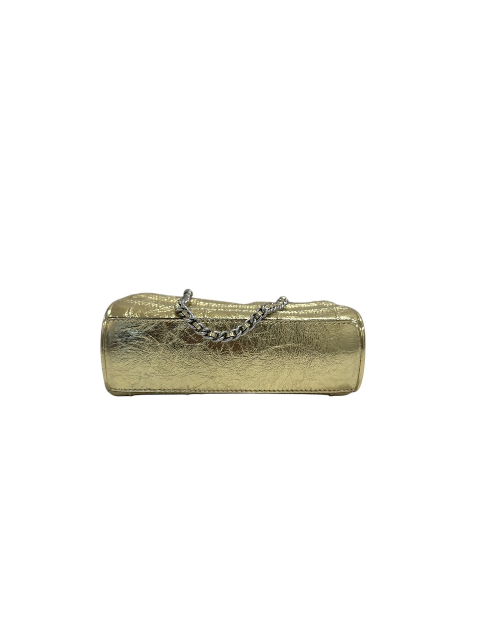 Metallic quilted mini bag