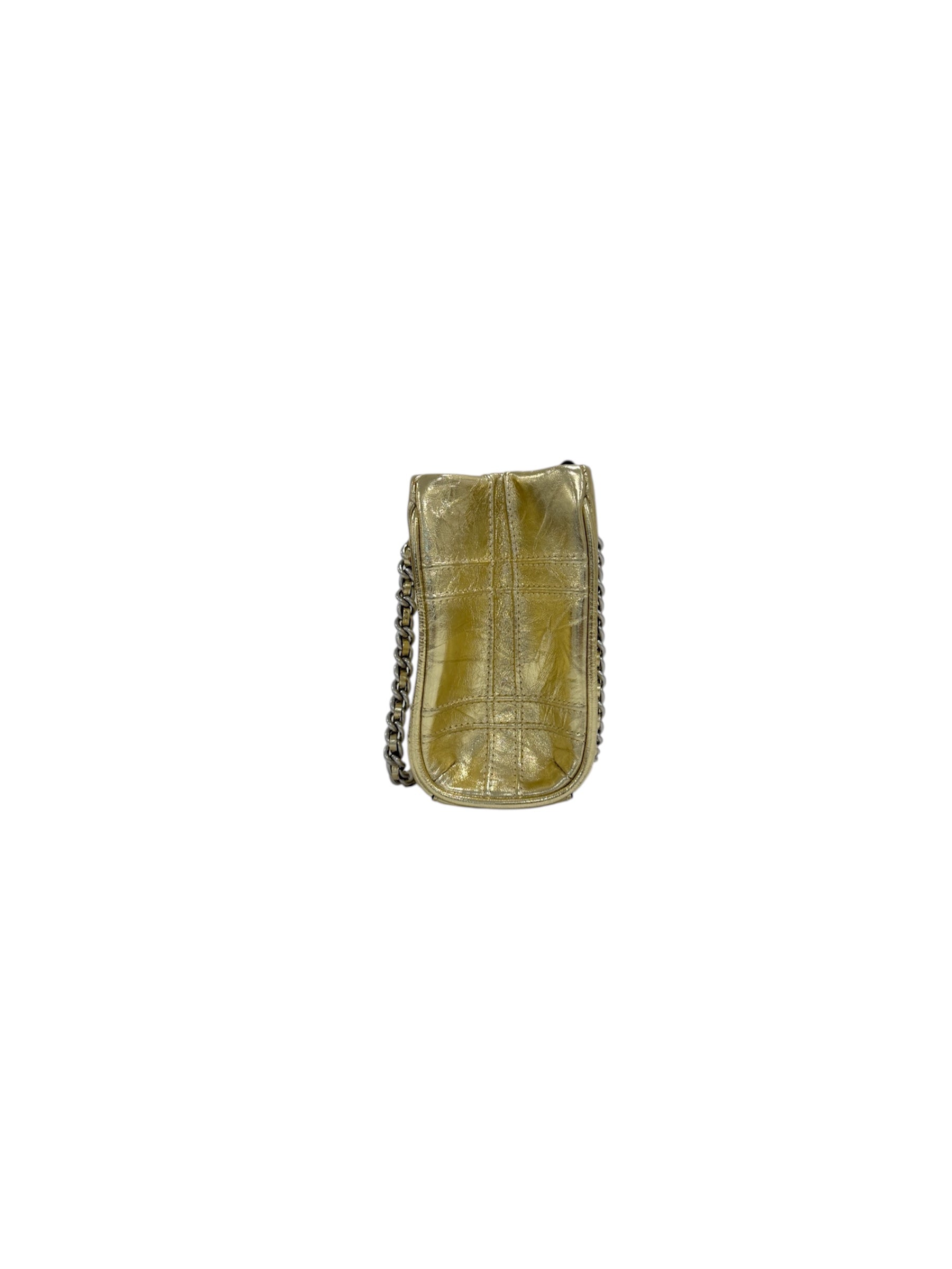 Metallic quilted mini bag