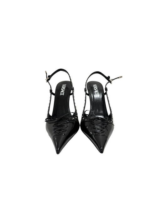 VERSACE BLACK LACED PUMPS | 40