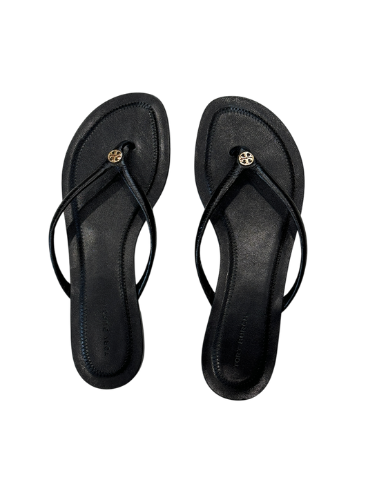 Black Leather Sandals | 7