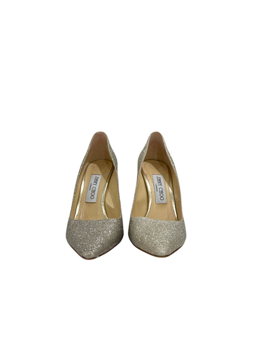 Platinum Ice Dusty Glitter Pointy ToePumps | 37.5