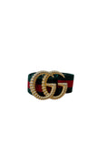 Load image into Gallery viewer, Torchon Double G Buckle Belt Green and Red
