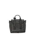 Load image into Gallery viewer, Textured Calfskin Mini Pashli Satchel Black Mauve
