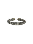 Load image into Gallery viewer, Two-Tone Dome Cable Classic Cuff Bracelet
