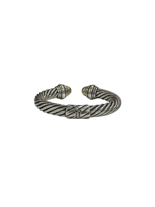 Two-Tone Dome Cable Classic Cuff Bracelet