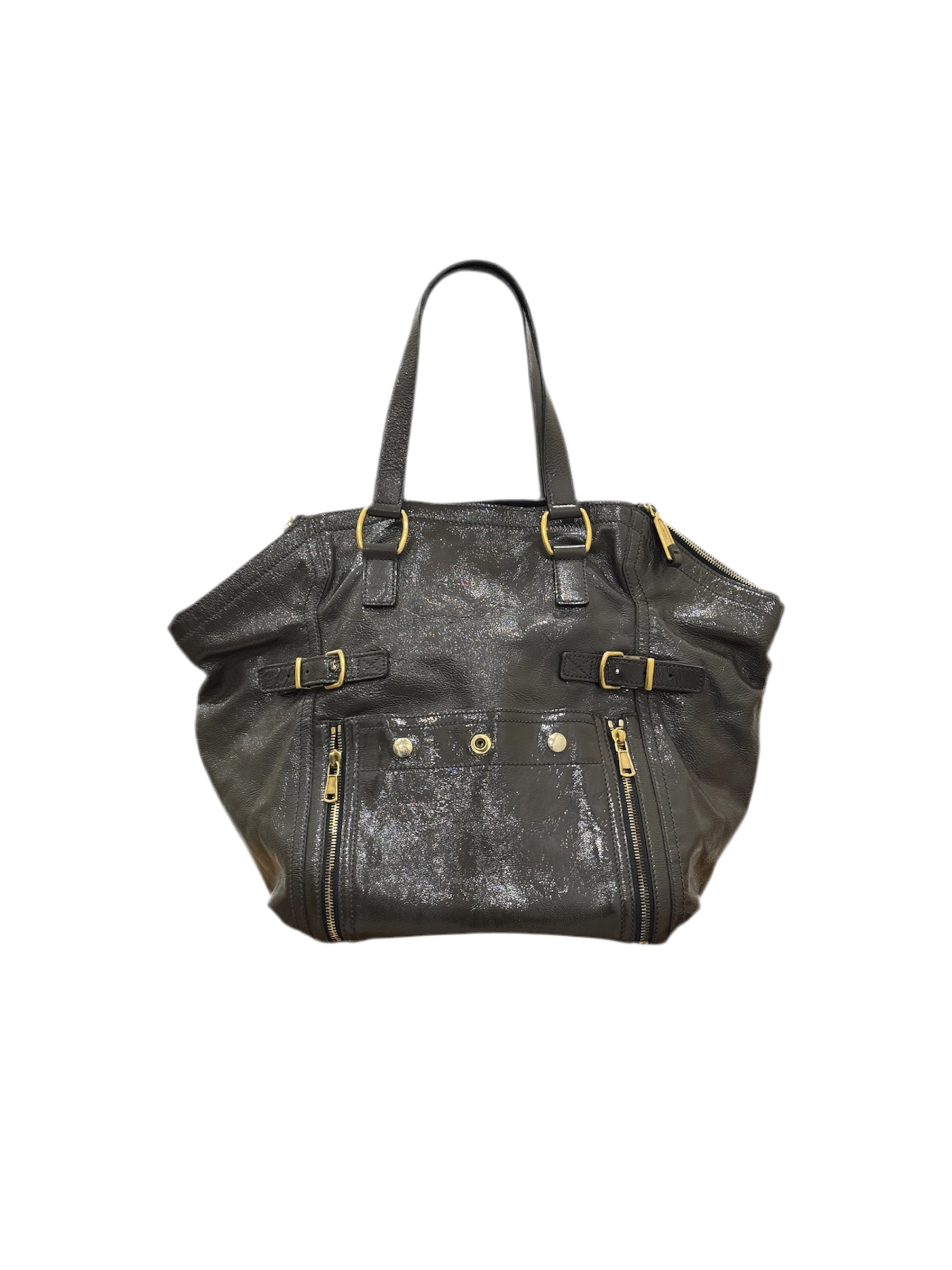 Rive Gauche Patent Leather Downtown Tote
