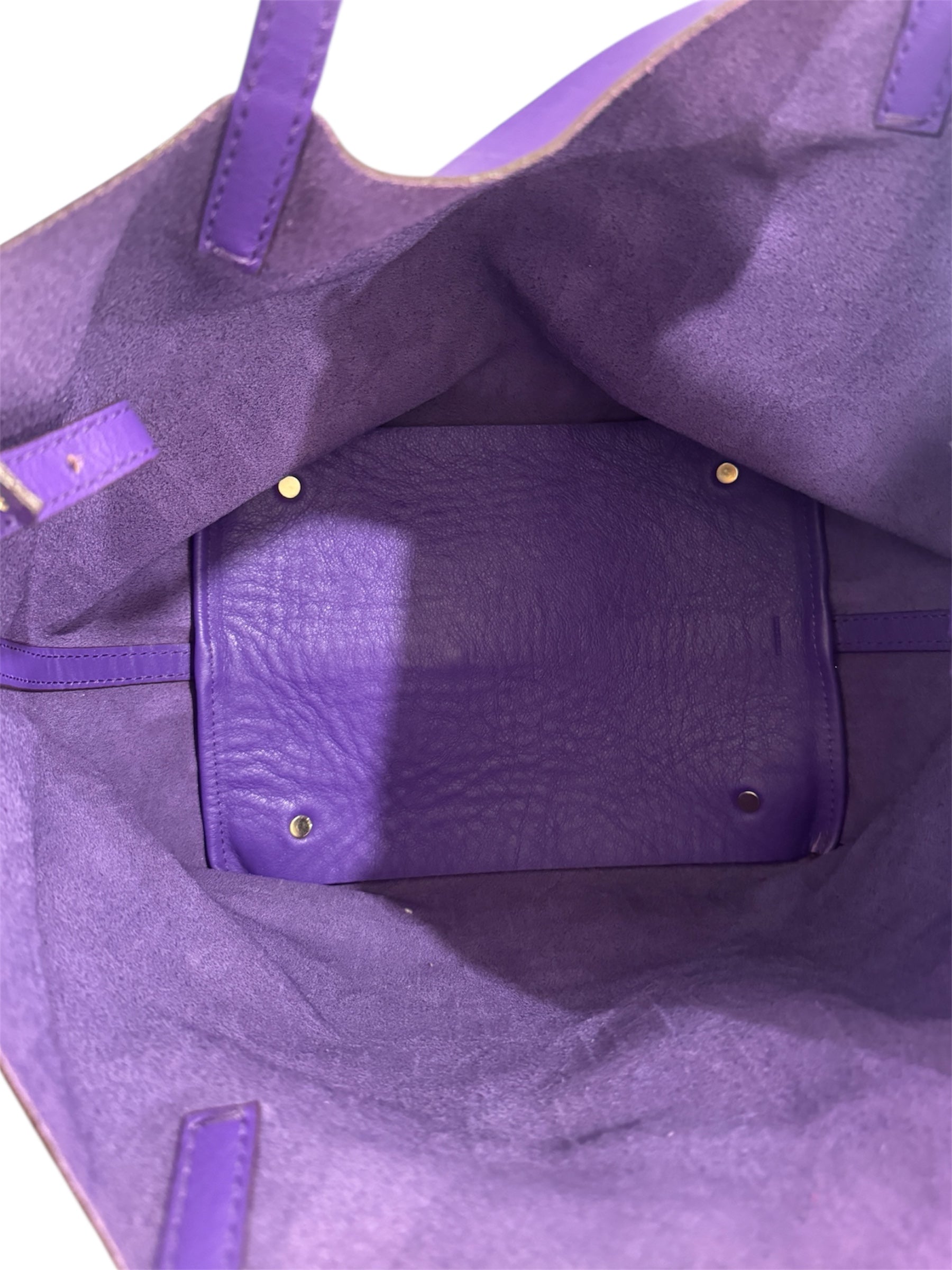 Purple Matryoshka Leather Bag