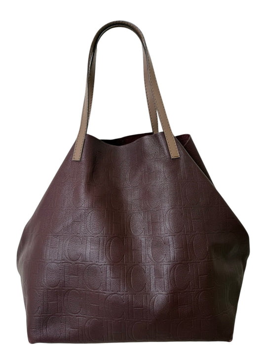 MATRYOSHKA MEDIUM BURGUNDY TOTE BAG