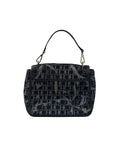 Load image into Gallery viewer, Black Canvas & Leather Top Handle Bag
