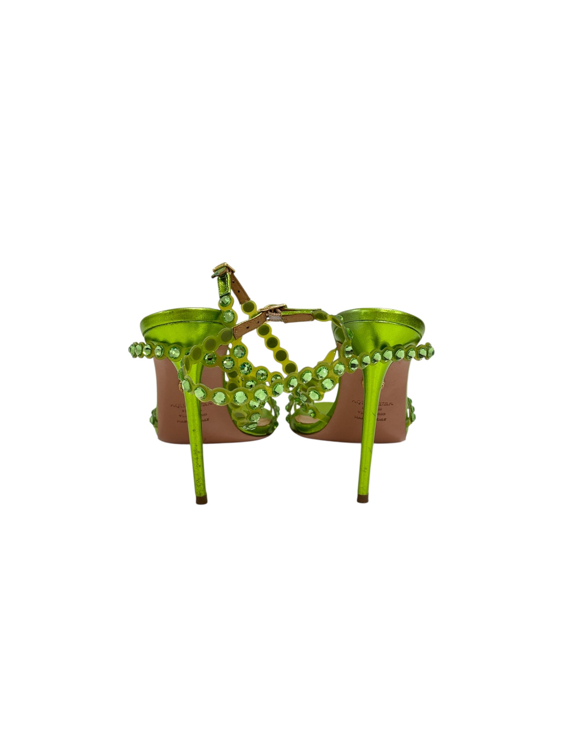 Aquazzura Tequila Embellished Heeled Sandals | 39