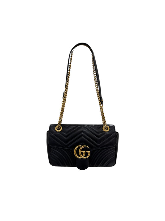 Marmont PM Black Leather Shoulder Bag